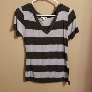 Gray striped top